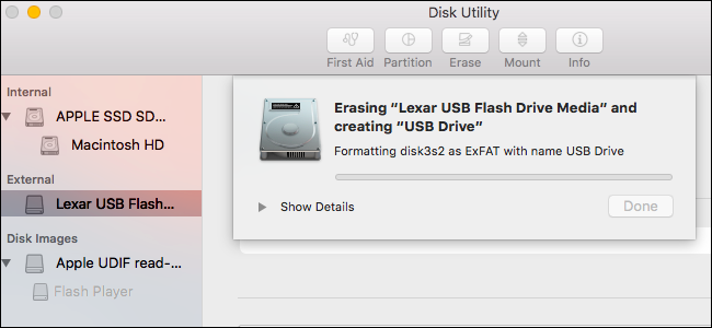 Reformatting flash drive for mac installer